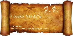 Flesko Virág névjegykártya